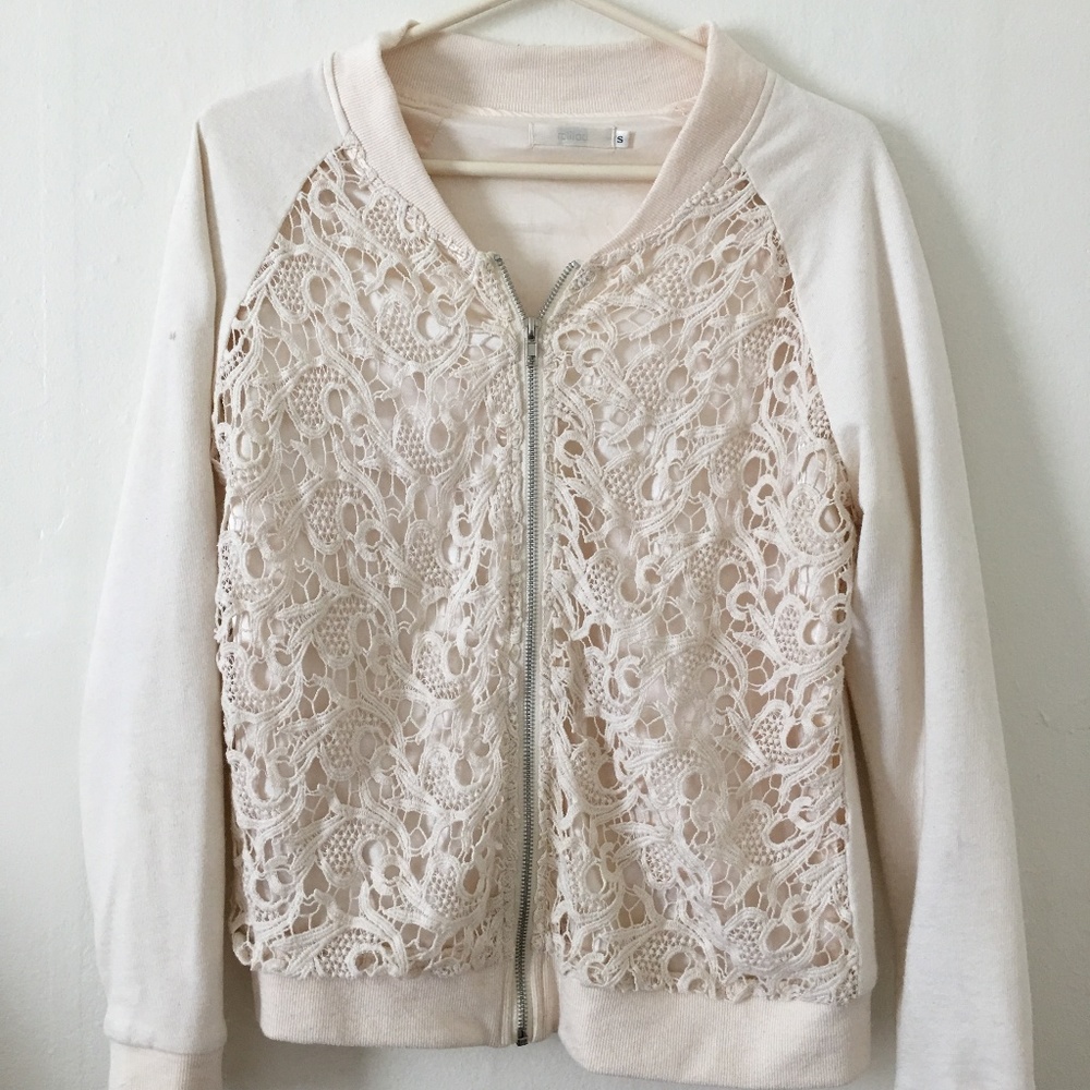 Cute lace cream jacket